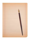 Old sheet with pen Royalty Free Stock Photo