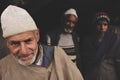 Old shepherd with his son and grandson from the Gulmarg area northern Kashmir