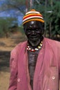 Old shepherd Turkana (Kenya) Royalty Free Stock Photo
