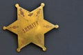 Old Sheriff badge Royalty Free Stock Photo