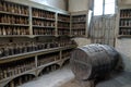 Old sherry bottles in Jerez de la Frontera in Andalusia, Spain Royalty Free Stock Photo