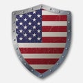 Old Shield with Flag