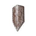 Old shield on the white background. Royalty Free Stock Photo