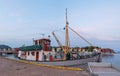 Old ship Brodd II at port in Farsund..