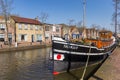 Old ship at the central canal in Meppel