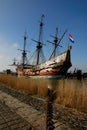 Old ship in the harbor Royalty Free Stock Photo