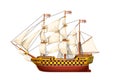 Old ship isolated Royalty Free Stock Photo