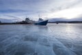 Old ship locked in ice Royalty Free Stock Photo