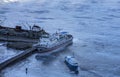 Old ship locked in ice Royalty Free Stock Photo