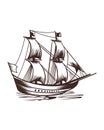 Old ship logo , boat logo vector