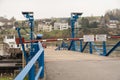 Old ship mooring for ferry