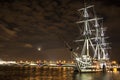 Old ship on the Neva river