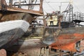 Old ship, port of Essaouira, Morocco