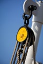 Old ship pulley Royalty Free Stock Photo