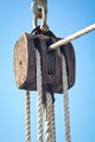 Old ship pulley Royalty Free Stock Photo