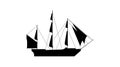 Old ship silhouette icon. Element of ship icon. Premium quality graphic design icon. Signs and symbols collection icon for Royalty Free Stock Photo