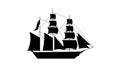 Old ship silhouette icon. Element of ship icon. Premium quality graphic design icon. Signs and symbols collection icon for Royalty Free Stock Photo