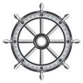 Old ship wheel icon Royalty Free Stock Photo