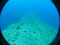 an old ship wreck view from submarine