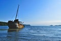 Old ship wreck in the Vityaz bay of primorye