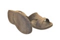 old shoes isolated on white background Royalty Free Stock Photo