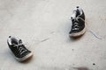 Old shoes in street Royalty Free Stock Photo