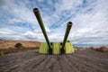 Old shore battery cannon Royalty Free Stock Photo