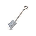Old shovel isolated on white background. Royalty Free Stock Photo