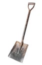 Old shovel isolated on white background. Spade isolated Royalty Free Stock Photo