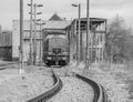 Old shunter train on the siding Royalty Free Stock Photo