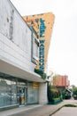 Old sign and abandoned building in The Heights, Houston, Texas