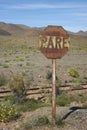 Old sign in the Atacama Desert Royalty Free Stock Photo