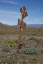 Old sign in the Atacama Desert Royalty Free Stock Photo