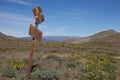 Old sign in the Atacama Desert Royalty Free Stock Photo