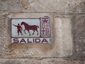 Old sign in Barcelona Gotic Barrio Royalty Free Stock Photo