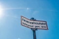 Old sign with the inscription fire brigade access stop prohibition according to STVO, road traffic regulation Royalty Free Stock Photo