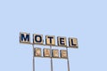 Old Motel Cafe Sign on Route 66 Royalty Free Stock Photo