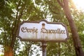 Old sign in the tiergarten park berlin germany Royalty Free Stock Photo