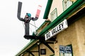 Historic train station, Big Valley, Alberta, Canada