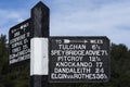 Old Signs in Grantown on Spey in Scotland. Royalty Free Stock Photo