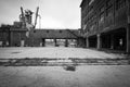 Old Silo and dry docks buildings Royalty Free Stock Photo