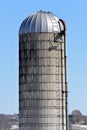 Old silo in southern wisconsin Royalty Free Stock Photo