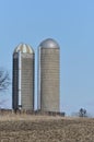 2 old silos Royalty Free Stock Photo