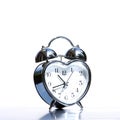 Old silver alarm clock Royalty Free Stock Photo