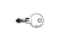 Old silver / black key isolated on white background Royalty Free Stock Photo