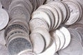 Old silver coins Royalty Free Stock Photo