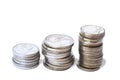 Old silver coins Royalty Free Stock Photo