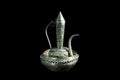 Old silver ewer container pour water, Buddhism Royalty Free Stock Photo