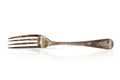 Old Silver Fork over White Royalty Free Stock Photo