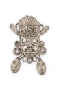 Old silver mexican mask. Royalty Free Stock Photo